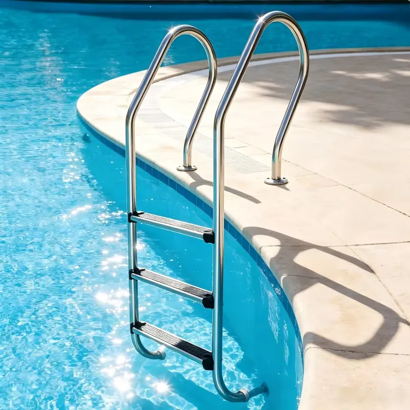 Swimming Pool Safety Handrail Stainless - Roestvrijstalen, antislip zwembadladder met corrosiebestendige leuningen,