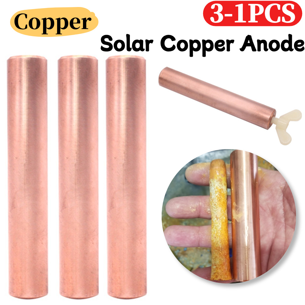 Solar Pool Ionizer Copper Anode - 3-1PCS zonne-koperanode voor zwembadionisator waterzuiveraar reiniger
