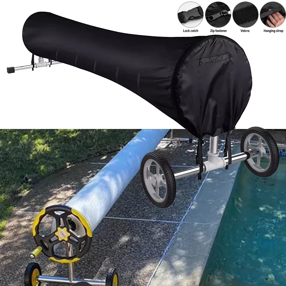 Pool Solar Blanket Cover Reel 16Ft - 24/20/18/16FT Zwembad Solar Reel Cover Zwembad