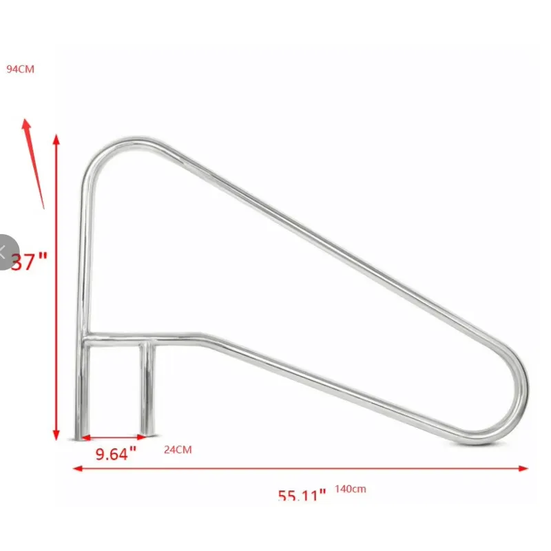 Zwembadtrap van 304 roestvrij  - Swimming Pool Safety Handrail Stainless recensie en prijs