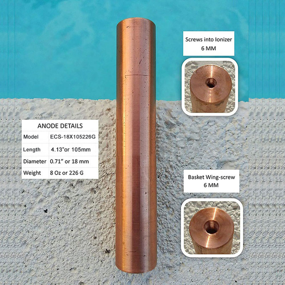 Vervangende zonne-koperen anod - Solar Pool Ionizer Copper Anode recensie en prijs