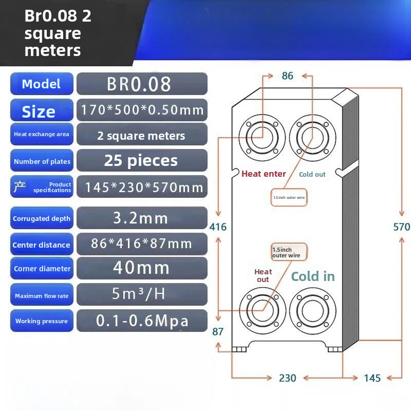 Platenwarmtewisselaar, roestvr - Pool Water Heat Exchanger Stainless recensie en prijs